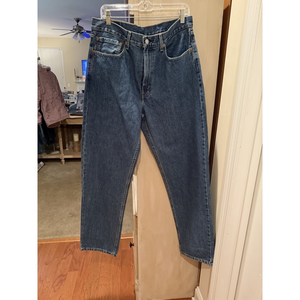 Levis 550 Relaxed Fit Tapered Leg Blue Denim Jeans Mens 36x34 Medium Wash